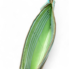 KariAng 長財布 ライトグリーン レザーの画像