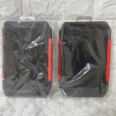 釣り道具　安い　ルアーケース　黒　2個セット　収納　タックルボックス　両面　22の画像