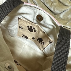 ハンドメイド　猫模様トートバッグの画像