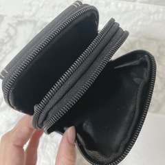 ベルトポーチ スマホポーチ 黒　ウエストポーチ ブラック 軽量 縦型 26の画像