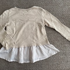 ベージュ リボン トップス 110cmの画像