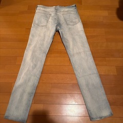 GUメンズスキニーデニムライトブルー32インチの画像