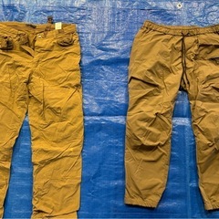 【ベージュの作業ズボン　メンズL〜LL」】の画像