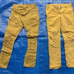 【ベージュの作業ズボン　メンズL〜LL」】の画像