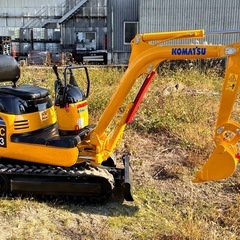 コマツ PC03-2 ミニユンボ 、油圧ショベル 0.3ｔクラス ゴムクローラー 静岡県 富士市発 下取り可能 陸送可能の画像