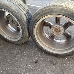 日産 フェアレディZ z34 純正ホイール　18インチ 8j 9j 114.3 5穴　エンケイ タイヤ付 z33 流用 s15 s14 s13 シルビア スカイラインの画像