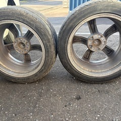 日産 フェアレディZ z34 純正ホイール　18インチ 8j 9j 114.3 5穴　エンケイ タイヤ付 z33 流用 s15 s14 s13 シルビア スカイラインの画像