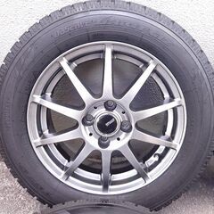 スタッドレスタイヤ アルミホイール付　185/65R15　PCD100-4H 2021年製 バリ山★スタットレスの画像