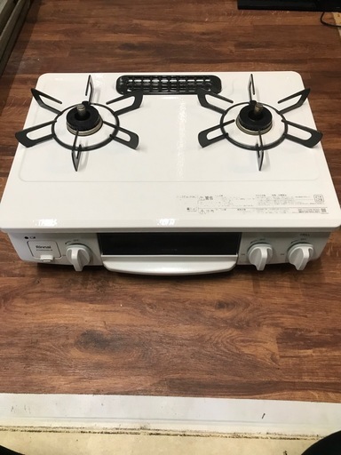 都市ガス用　
リンナイ　ガスコンロ ホワロ ホワイト2024年製