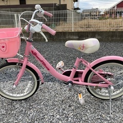 子供用自転車　１６インチ　ピンクの画像