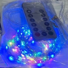 新品　3×3メートル　300LED カラフル　イルミネーションライト カーテンライト USB給電 点灯モード切り替え　リモコン付　の画像