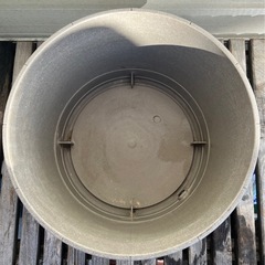 木目調　ガーデニングポット　グレーの画像