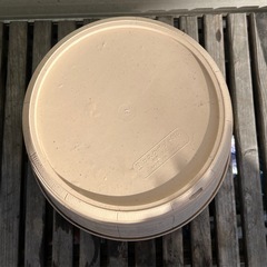 木目調　ガーデニングポット　ベージュ　丸型の画像