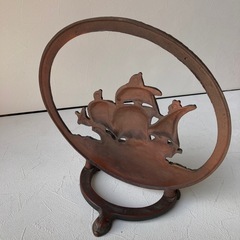 帆船　トルコ艦隊　十字軍　十字旗　アンティーク　置物の画像