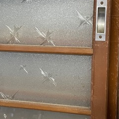 床の間　ガラス入りドア　4枚セット　昭和ガラスドアの画像