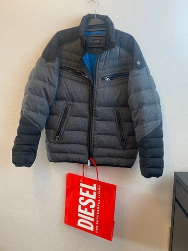 未使用に近いDIESEL ダウンジャケット グレー/ブラック