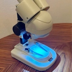 新品未使用　
顕微鏡　木箱入り　双眼　実体　の画像
