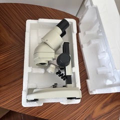 新品未使用　
顕微鏡　木箱入り　双眼　実体　の画像