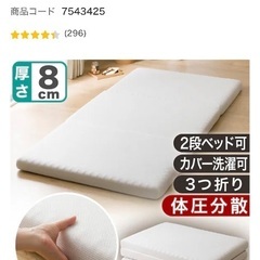 ニトリ 腰を支えるマットレス S M2201の画像