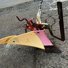 現物確認歓迎　宮丸アタッチメント研究所　イエロー培土器尾輪付　耕運機用の画像