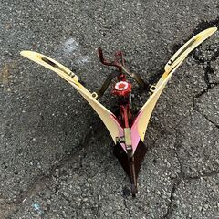 現物確認歓迎　宮丸アタッチメント研究所　イエロー培土器尾輪付　耕運機用の画像