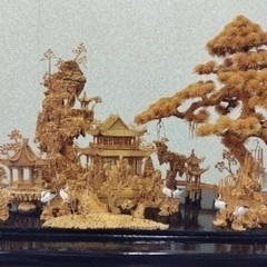 コルク細工　ガラスケース入りの画像