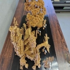 コルク細工　ガラスケース入りの画像