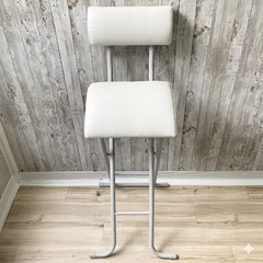 【美品】ニトリ ハイチェア シャム ホワイト　座面高約66cm　の画像