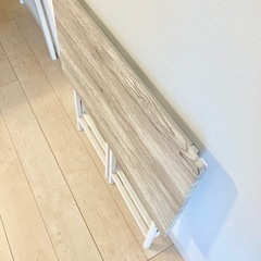 【美品】山善折りたたみ デスク 幅80×奥行40×高さ70cm コンパクト アジャスター付きの画像