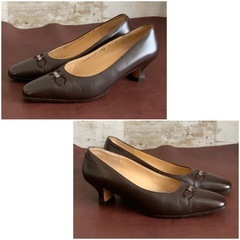 サルバトーレフェラガモ【22㎝位】パンプス☆クリーニングお手入れ済6338の画像