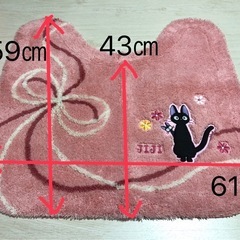 魔女の宅急便　ジジ　トイレのフタとマットセットの画像