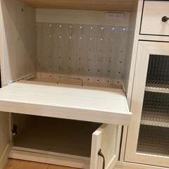 北欧風食器棚　キャスター付きの画像