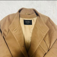 ベージュ ロングコート L レディース フォーマル 入学式 卒業式 ウールの画像