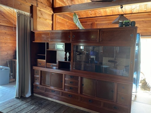 大型　天然木　
茶箪笥