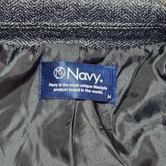 Navy グレー テーラードジャケット Mサイズの画像