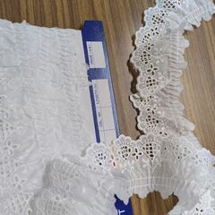 白レース5センチ巾1㍍800円の品2㍍1200円の画像