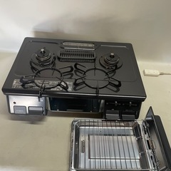 コンパクト 2口ガスコンロ 黒- : IC-N86KB-Lの画像