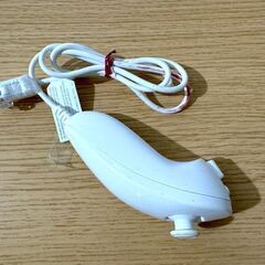 【任天堂 Wii ヌンチャク 純正 白】コントローラー ゲームパッド ジョイスティック リモコン接続用 USB端子 中古 動作品 WiiU互換の画像