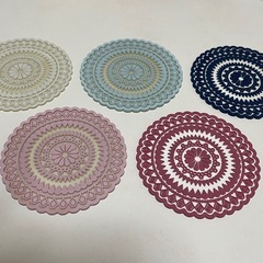 【¥0です☆】franc franc／フランフラン／シリコンコースター５枚セットの画像
