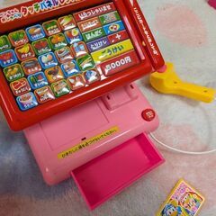 スーパーのレジのおもちゃの画像