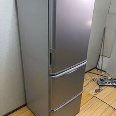  美品SHARP 冷蔵庫 350L 2022年製 SJ-W356J-S 3ドア どっちもドア 大容量 ノンフロン 家電 生活家電 251123-1の画像