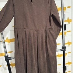 秋冬ワンピース　茶色の画像