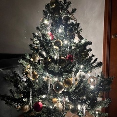 クリスマスツリー130cm オーナメント付きの画像