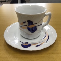 TOHSHIN カップ&ソーサー　2客セット　花柄（青）　昭和レトロの画像