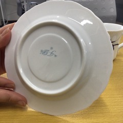 TOHSHIN カップ&ソーサー　2客セット　花柄（青）　昭和レトロの画像