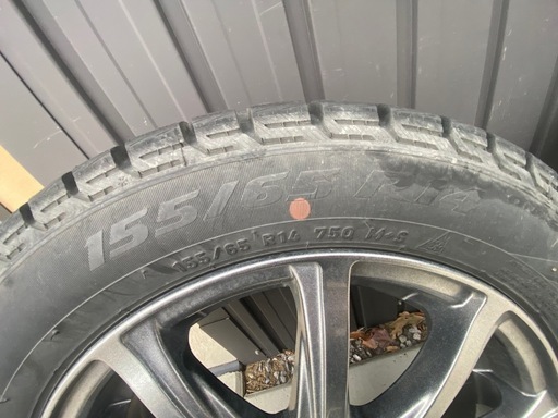 【引き渡し予定者決定】155/65R14 スタッドレスホイールセット