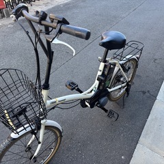 決まりました！Panasonic電動アシスト自転車 ホワイト 前バスケット付き の画像