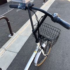 決まりました！Panasonic電動アシスト自転車 ホワイト 前バスケット付き の画像