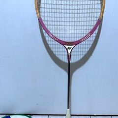 【希少】YONEX 木製バドミントンラケット M-G3 ケース付き ヨネックス 昭和レトロ ビンテージの画像