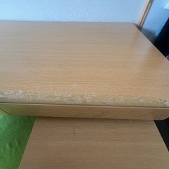 勉強机、椅子、収納付きの画像